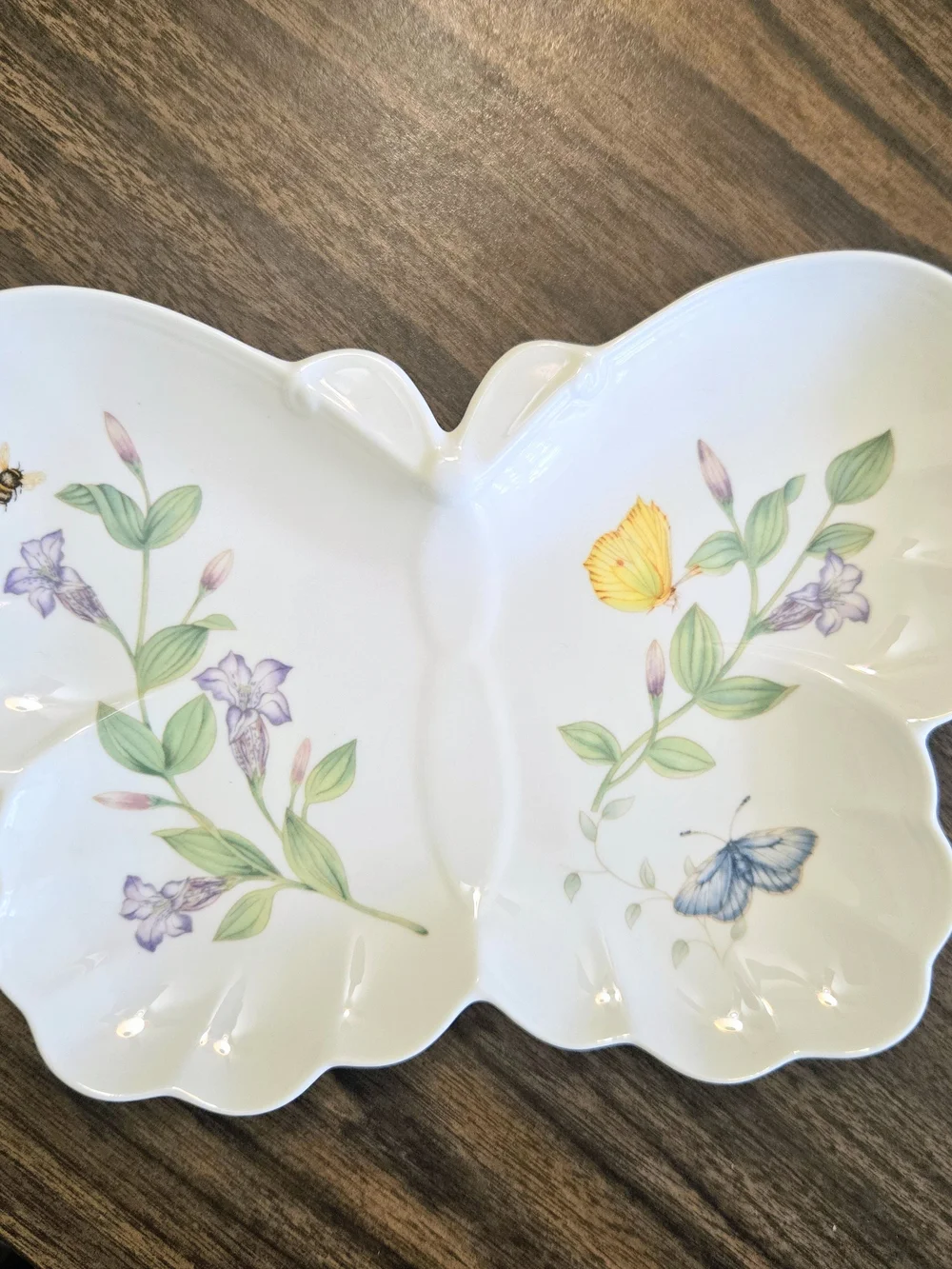 Lenox Butterfly Meadow Serving Dish Bath Dresser Vanity Flowers